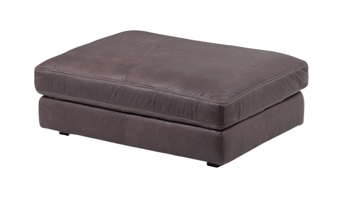 Brown ottoman on a white background