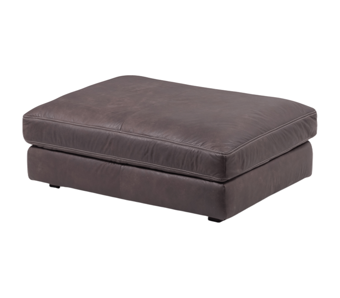 Brown ottoman on a white background