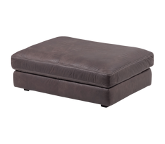 Brown ottoman on a white background