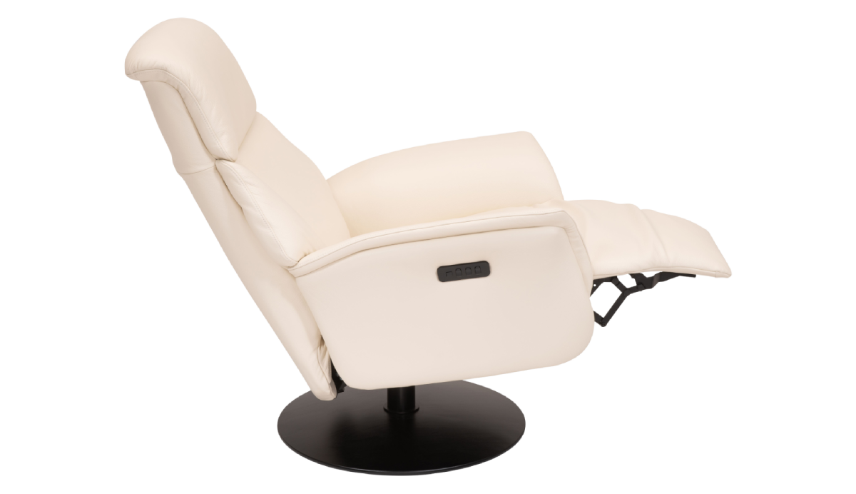 Beige recliner chair on a white background