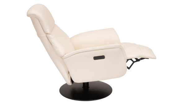 Beige recliner chair on a white background