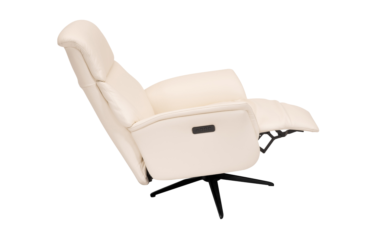 Beige recliner chair on a white background