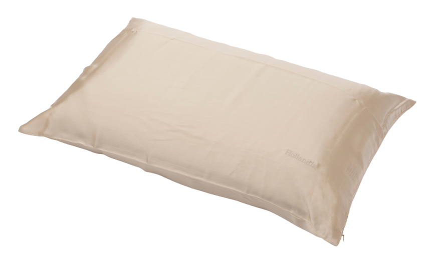 כיסוי כרית משי בצבע SAND