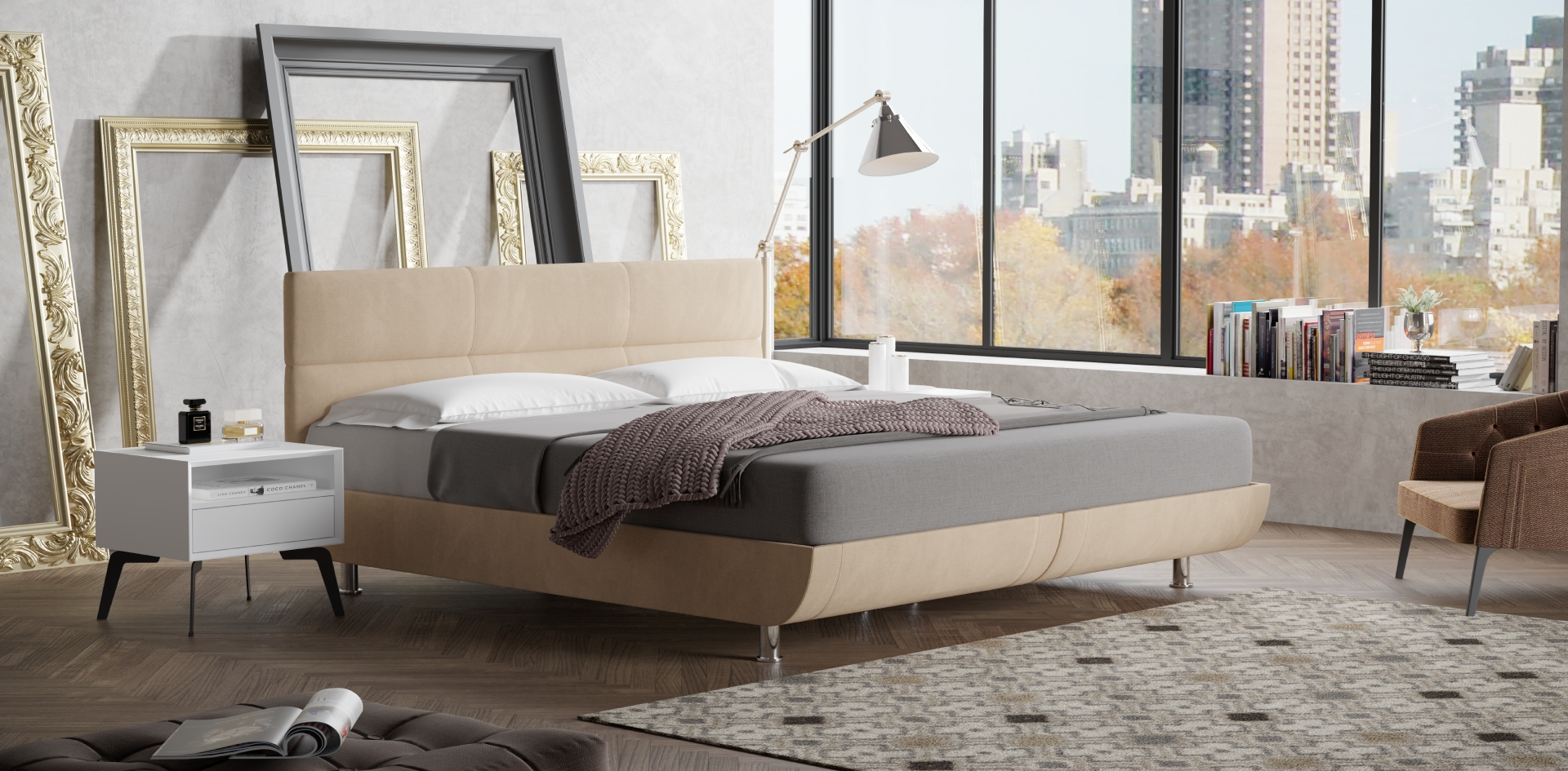 מיטה זוגית דגם Raly עם ארגז מצעים מיוחדת הולנדיה